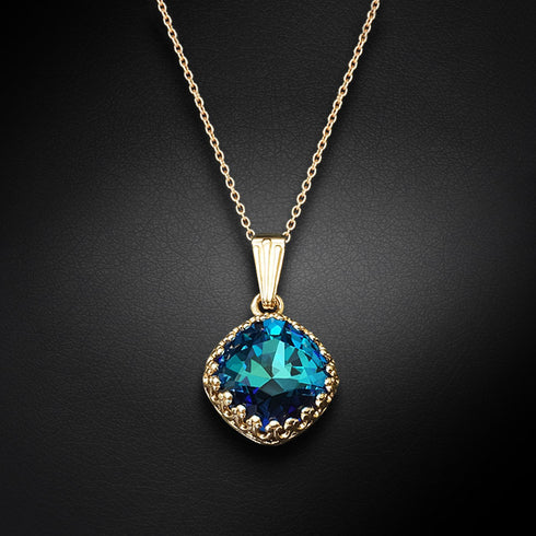 Комплект "Винтаж IV (Bermuda Blue)" с кристаллами Swarovski™